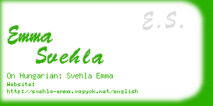 emma svehla business card